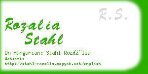 rozalia stahl business card